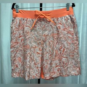 Lululemon T.H.E. Short 7" *Linerless Parallel Divide Warm Coral Multi | Large